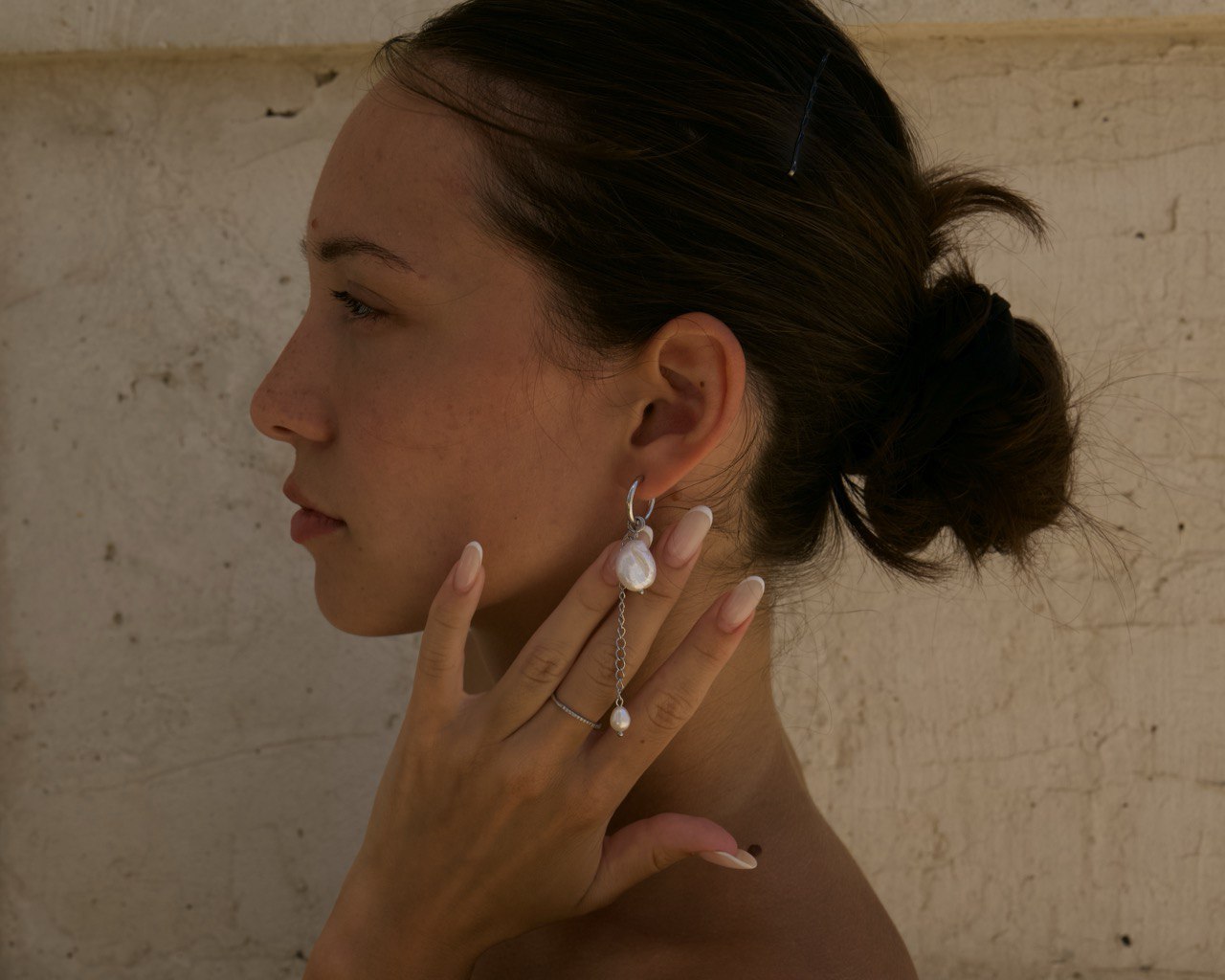 Pearl transformer earrings — Silver-Plated